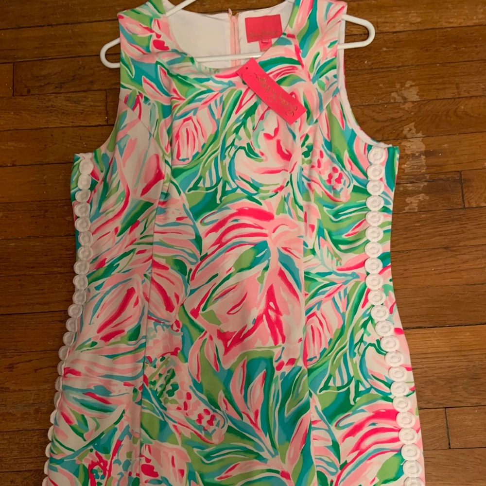 Mila Knit Shift Dress (16) in croc my world